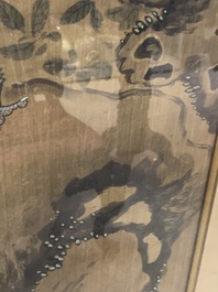 Chinese school, inkt en kleur op zijde: 'Eenden en vogels bij het water', late Ming/vroege Qing